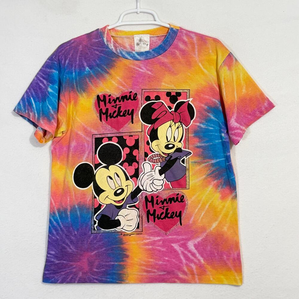 The Walt Disney T-Shirt Adult Medium Minnie & Micky Mouse Tie Dye Vintage
